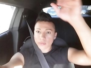 Straight Guy Stroking My Cock In The Car